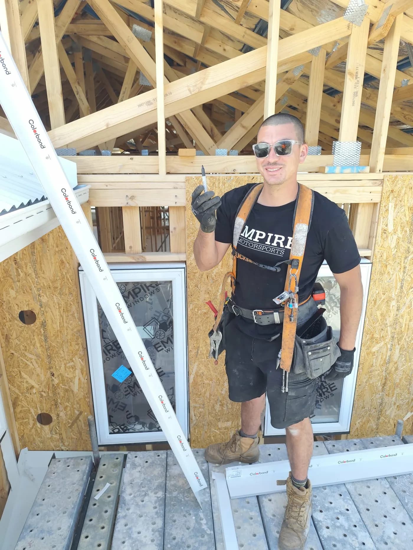 Paul, owner of Leak Proofing, on a Melbourne build site