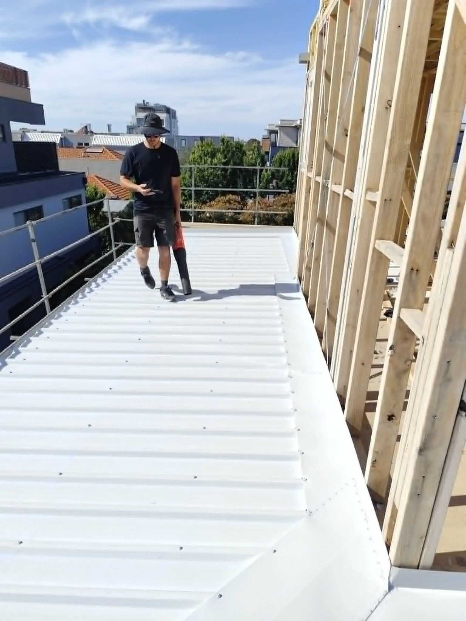 Paul on a finished Colorbond roof in Melbourne